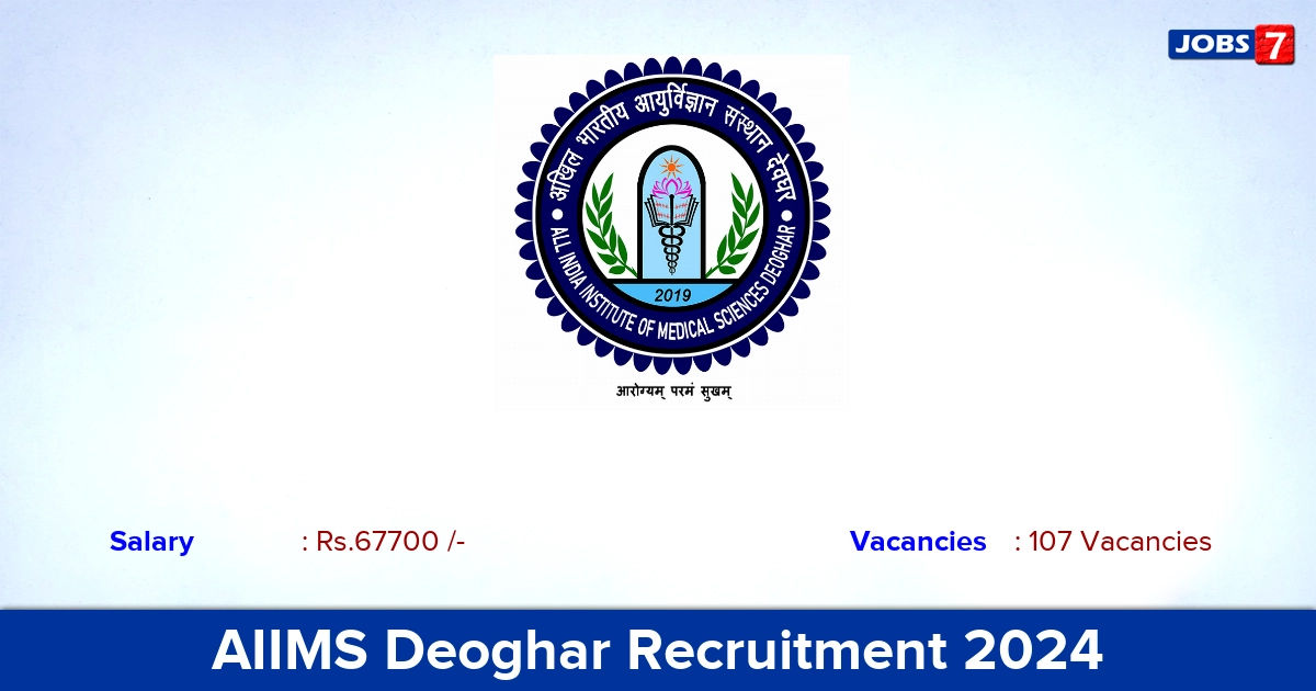 AIIMS Deoghar Recruitment 2025 - Apply for 107 Senior Resident Vacancies