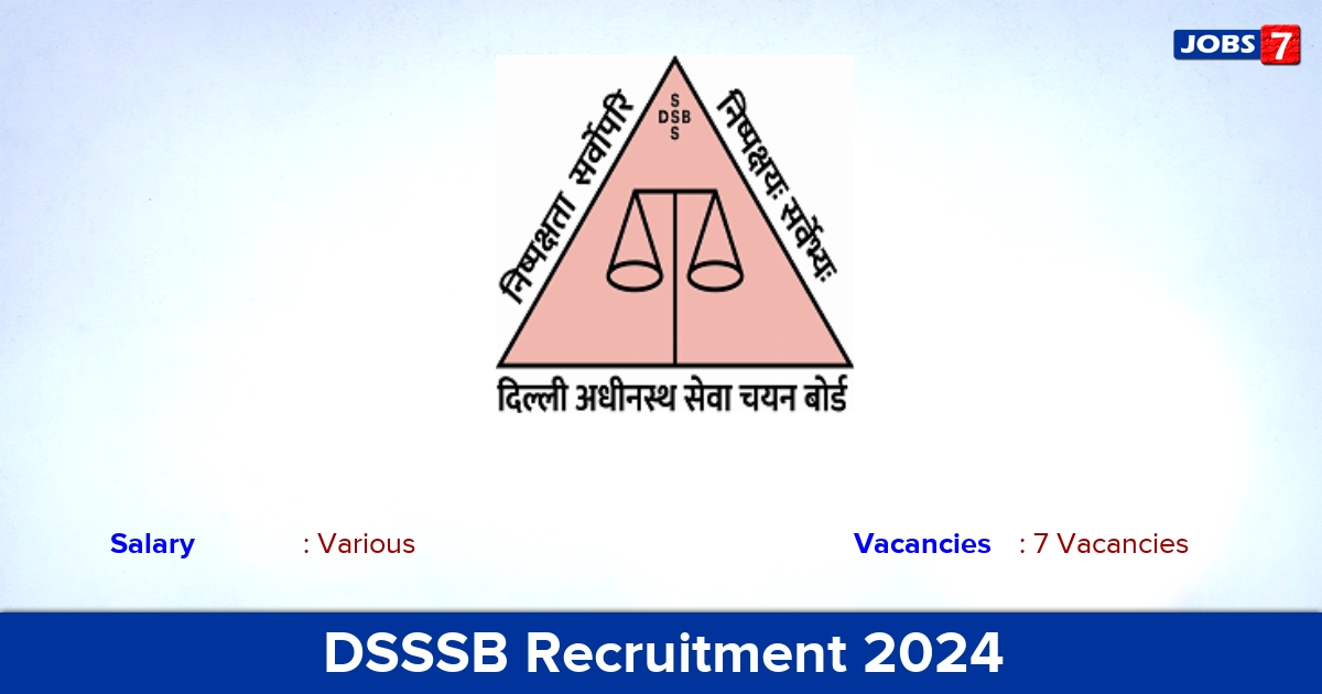 DSSSB  Librarian  Recruitment 2024-2025 - Apply Online Now