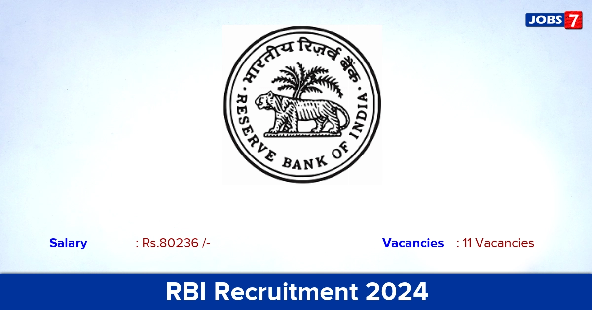 RBI Recruitment 2024-2025 - Apply Online for 11 JE vacancies