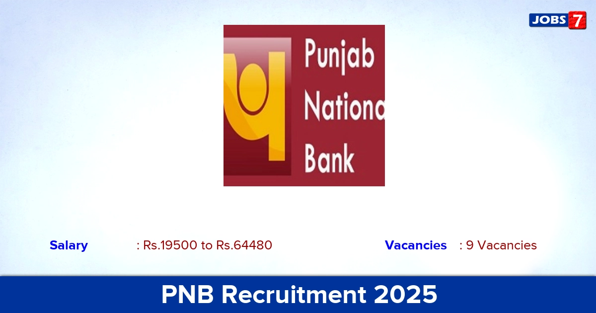 PNB Recruitment 2025 - Apply Offline for Office Assistant , Associate Jobs