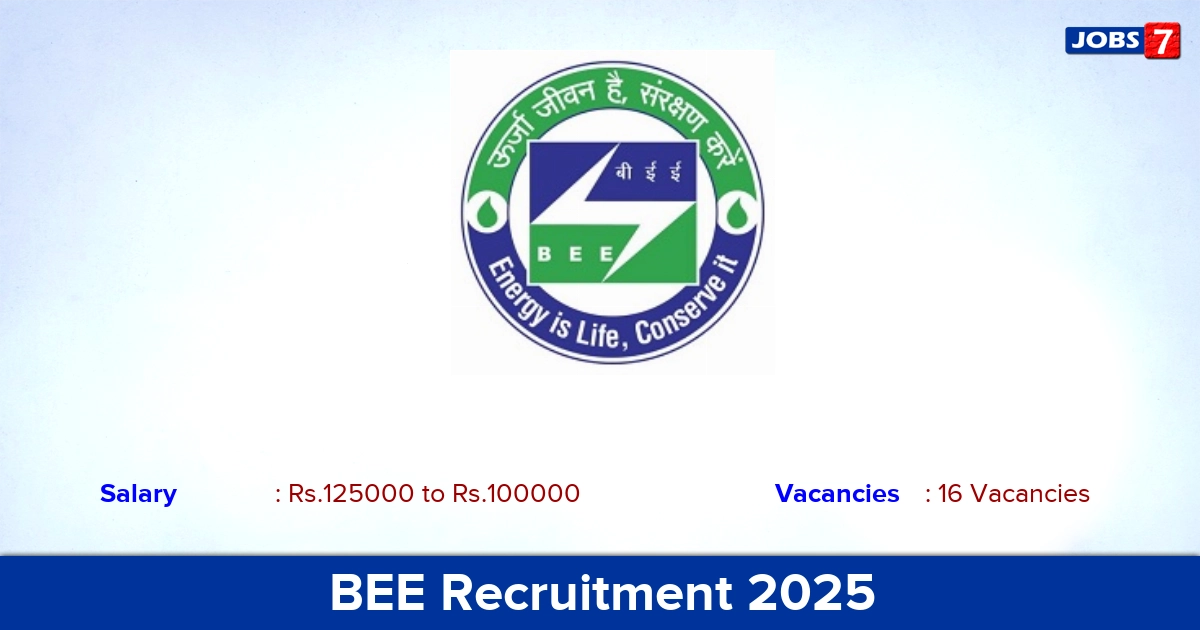 BEE Recruitment 2025 - Apply Offline for 16 Expert vacancies