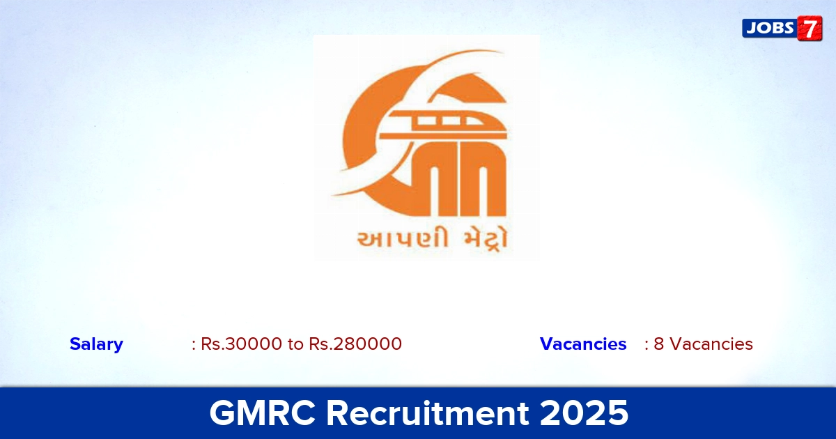 GMRC Recruitment 2025 - Apply Online fo GM Jobs