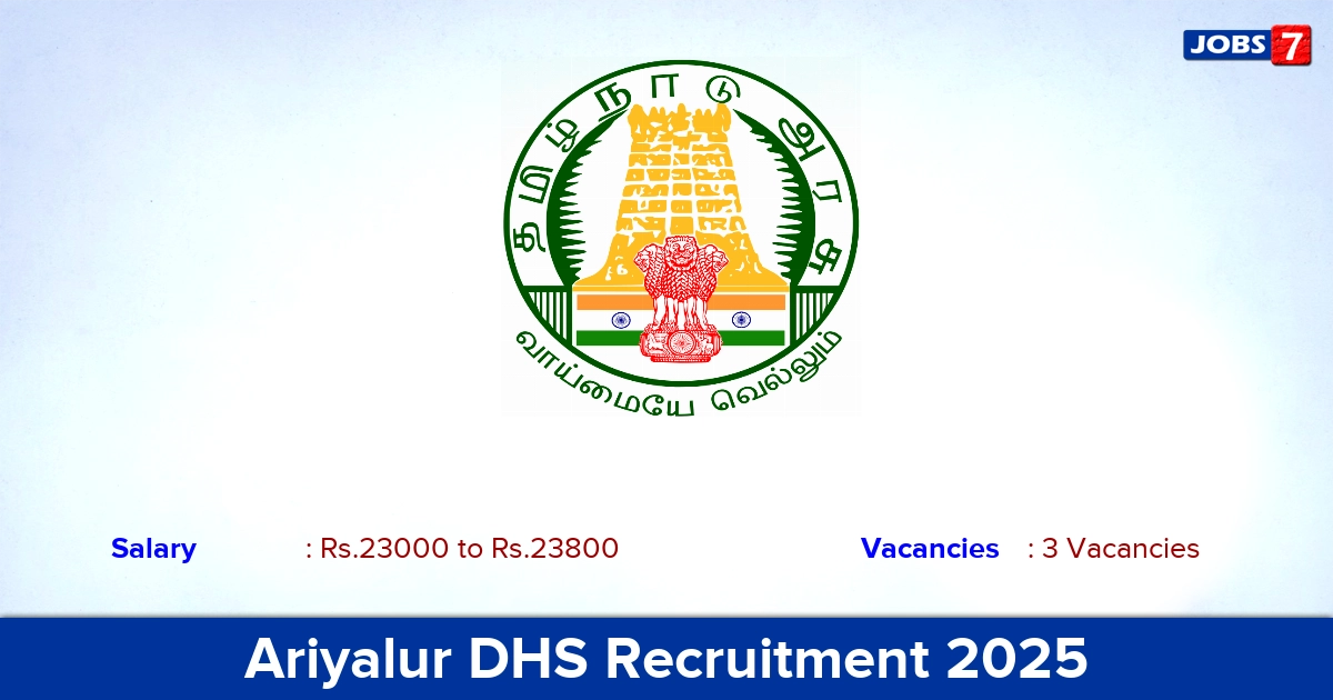 Ariyalur DHS Recruitment 2025 - Apply Offline for Social Worker Jobs