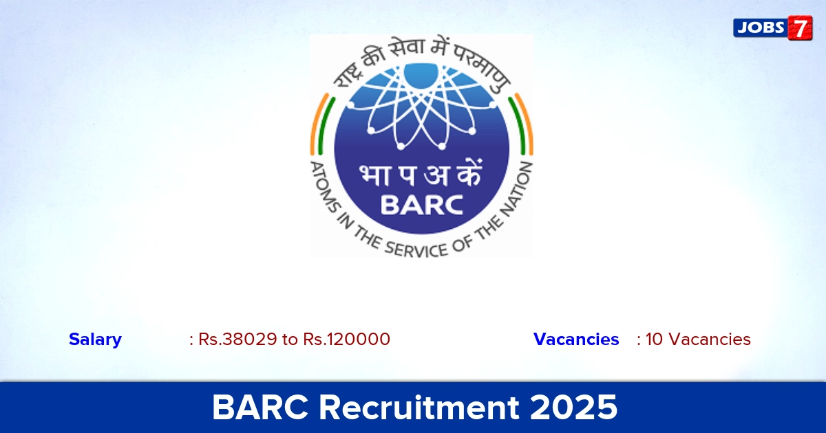 BARC Recruitment 2025 - Apply Offline for 10 Medical Officer vacancies