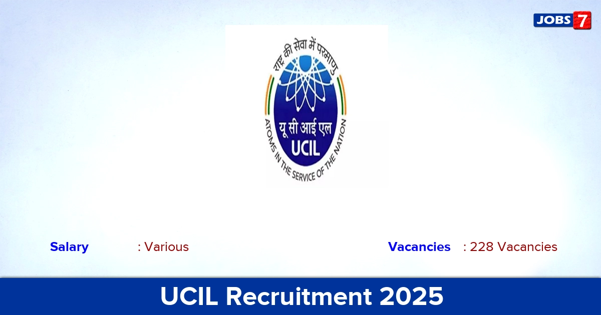 UCIL Recruitment 2025 - Apply Online for 228 Trade Apprentice vacancies