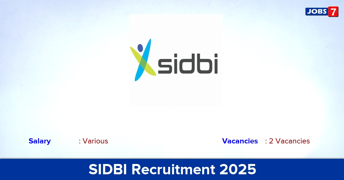 SIDBI Recruitment 2025 - Apply Online for Risk Officer Jobs