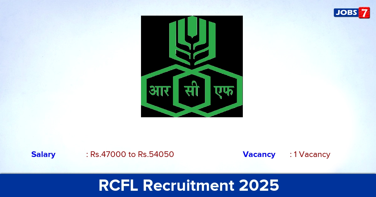 RCFL Recruitment 2025 - Apply Online for Officer Jobs