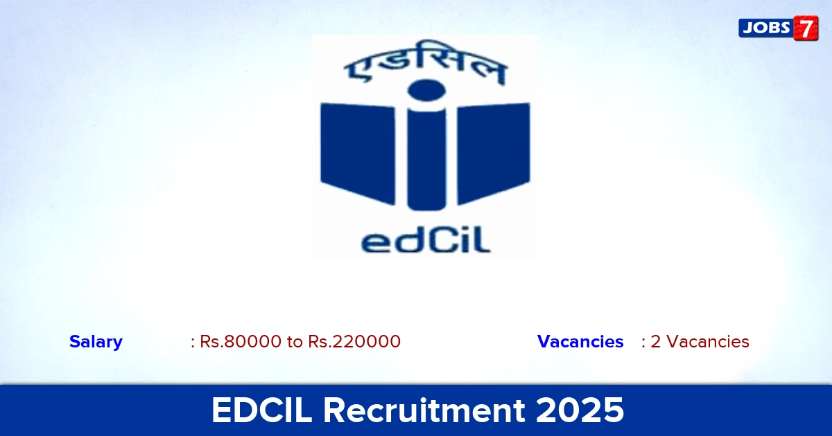 EDCIL Manager Recruitment 2025 - Apply Online Here