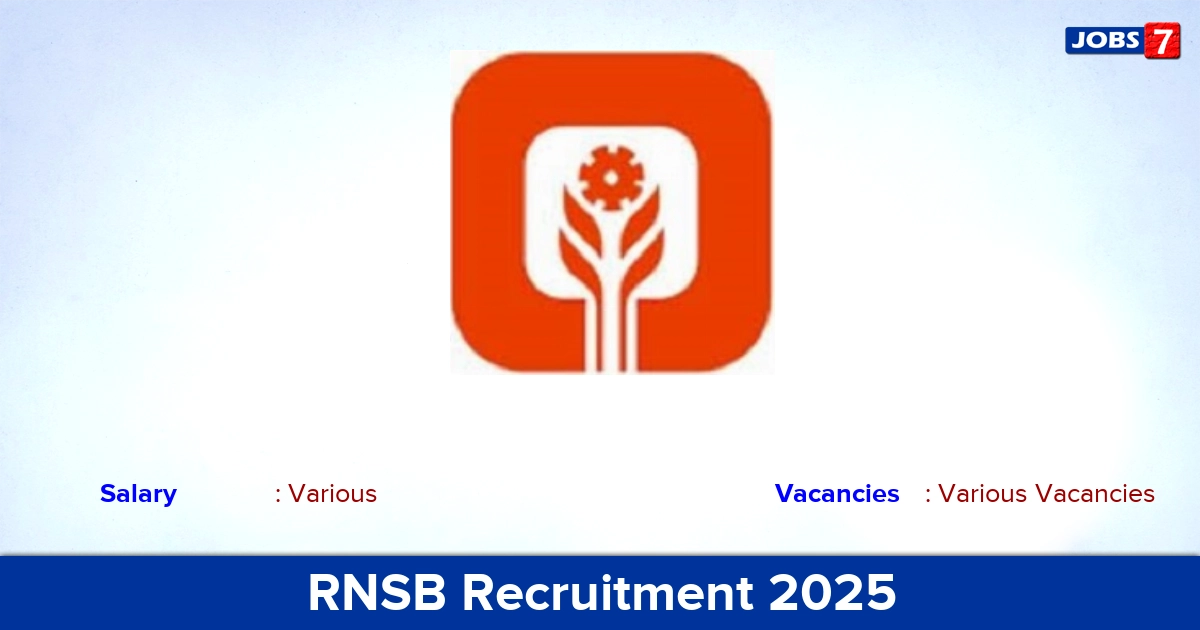 RNSB Recruitment 2025 - Apply Online for Apprentices Vacancies