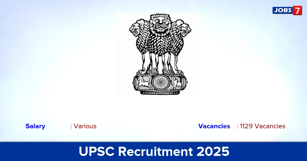 UPSC Recruitment 2025 - Apply Online for 1129 IFS vacancies