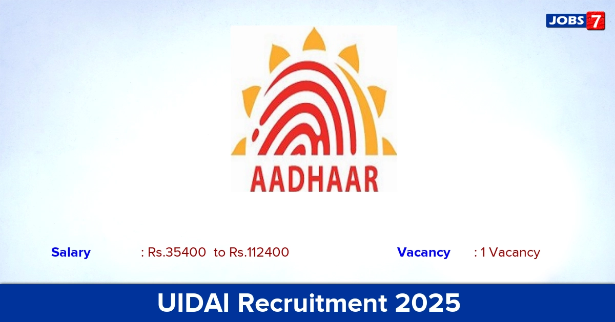 UIDAI Recruitment 2025 - Apply Offline for Assistant Section Officer Jobs