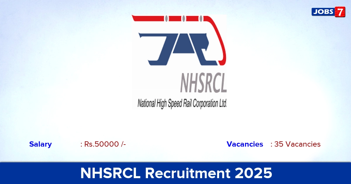 NHSRCL Recruitment 2025 - Apply Online for 35  Junior Technical  vacancies