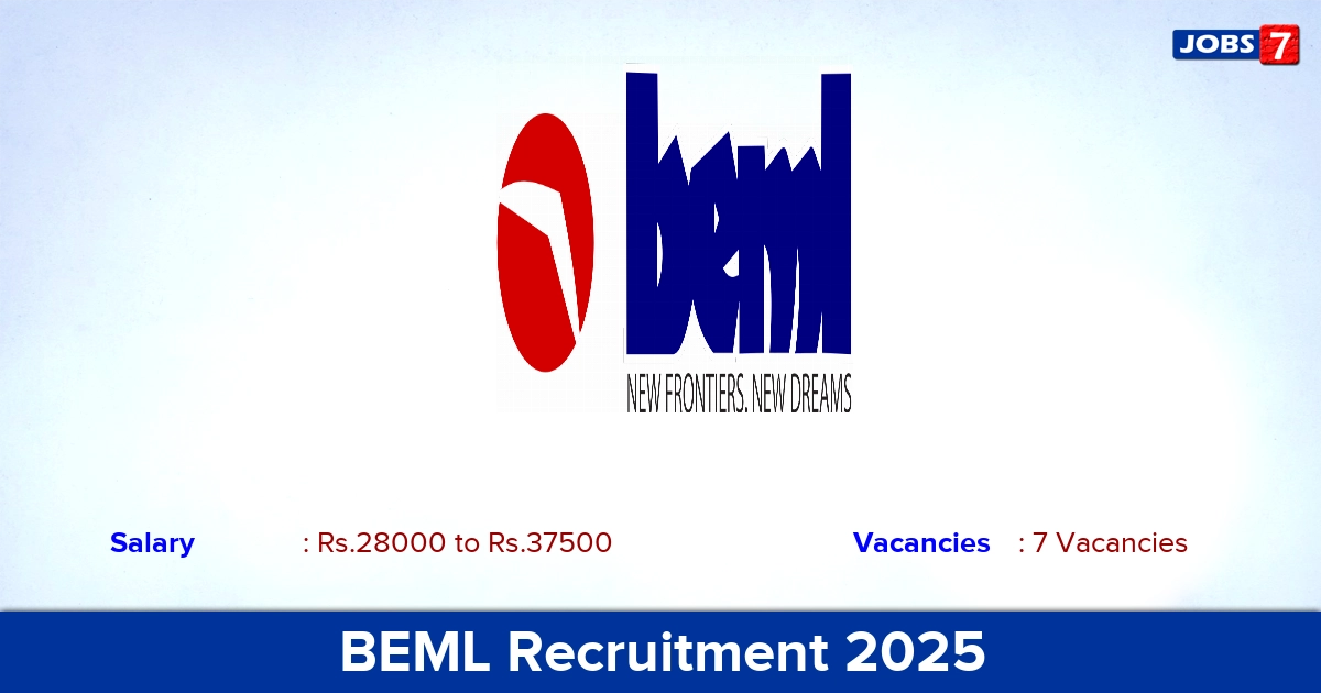 BEML Recruitment 2025 - Apply Online for Contract Service Jobs