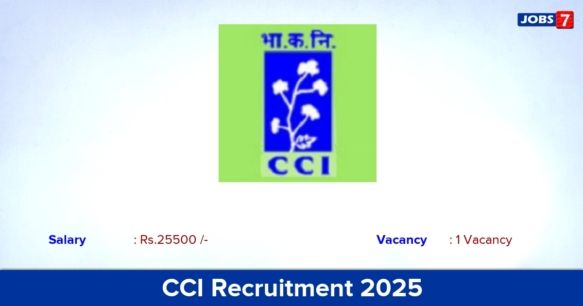 CCI Recruitment 2025 - Apply Offline for  Lab Assistant  Jobs