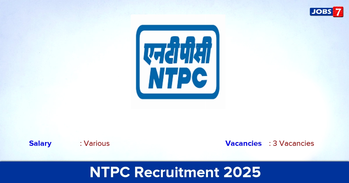 NTPC Recruitment 2025 - Apply Online for Associate Jobs