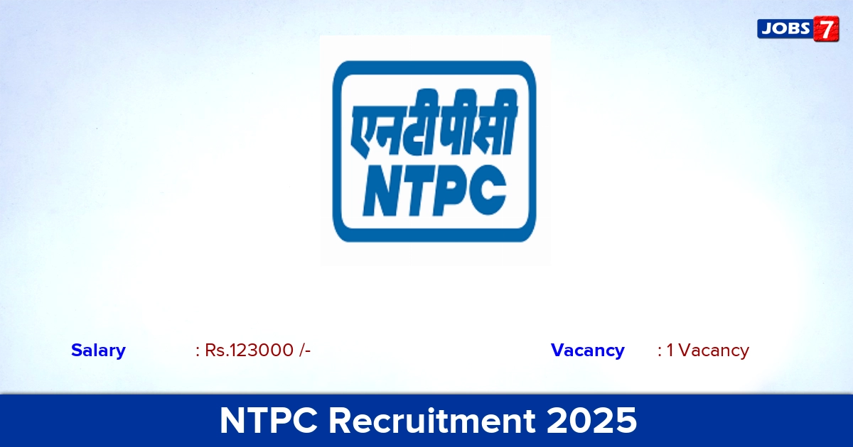 NTPC Recruitment 2025 - Apply for General Duty Medical Officer Jobs