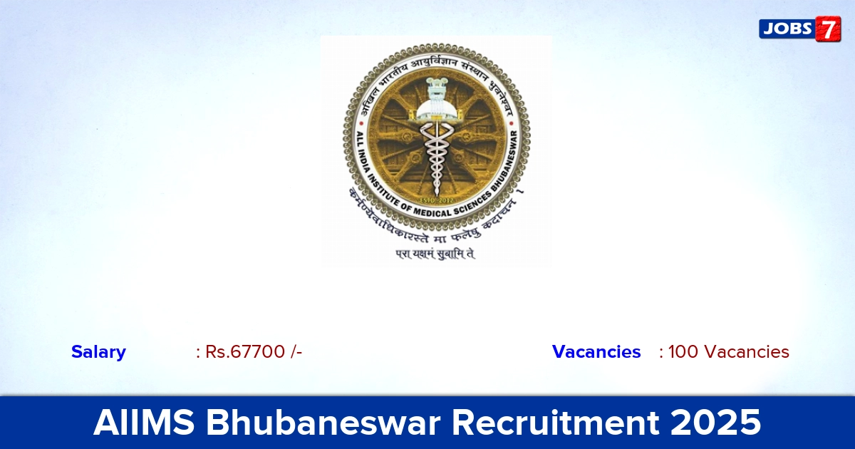 AIIMS Bhubaneswar Recruitment 2025 - Apply Online for 100 Senior Resident Vacancies