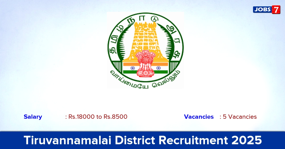 Tiruvannamalai District Recruitment 2025 - Apply Offline for Project Staff Nurse  Jobs