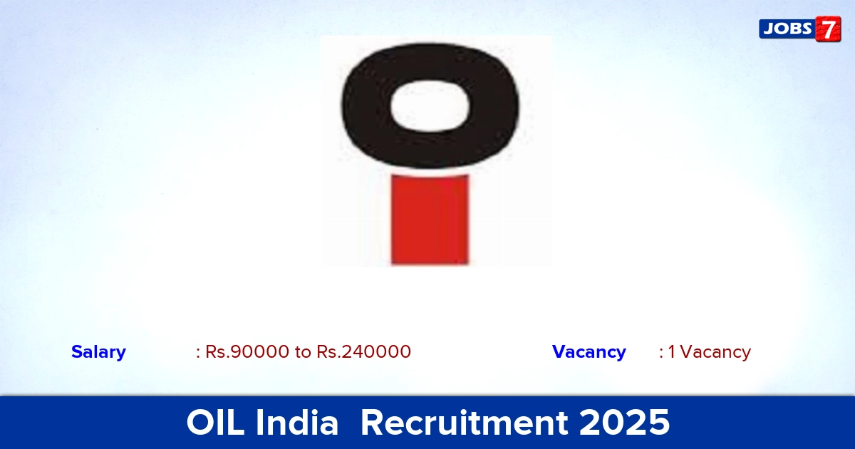 OIL India  Recruitment 2025 - Apply for Deputy Chief Engineer Jobs