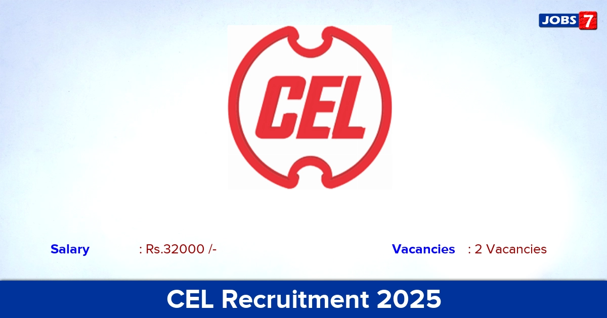 CEL Recruitment 2025 - Apply for Junior Executive Jobs