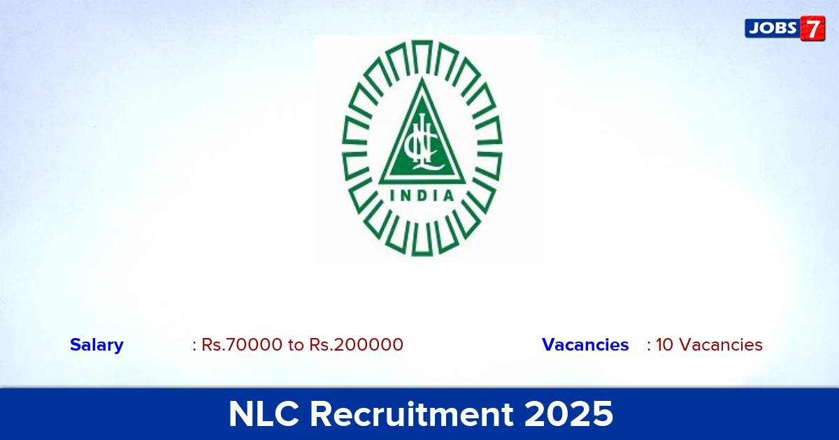 NLC Recruitment 2025 - Apply Online for 10 Medical Officer Vacancies