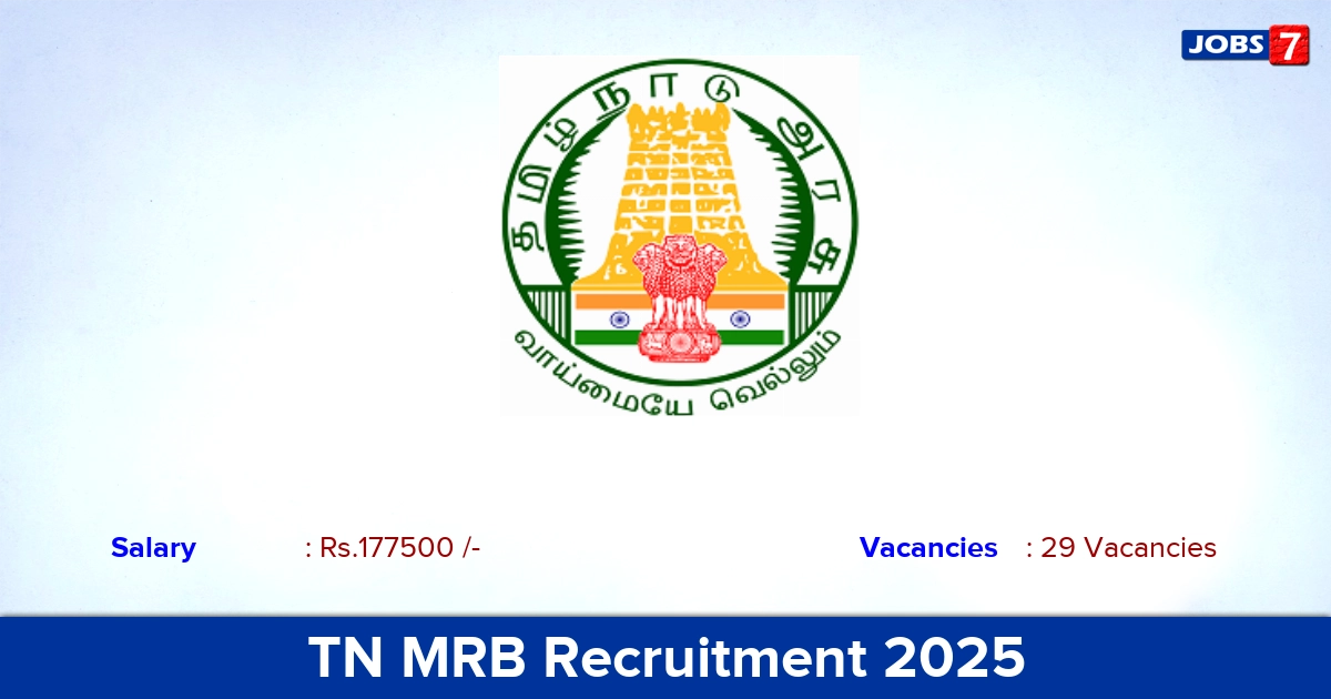 TN MRB Recruitment 2025 - Apply Online for 29 Assistant Medical Officer Vacancies