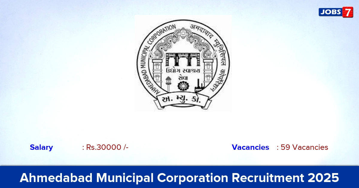 Ahmedabad Municipal Corporation Recruitment 2025 - Apply for 59  Nurse Vacancies