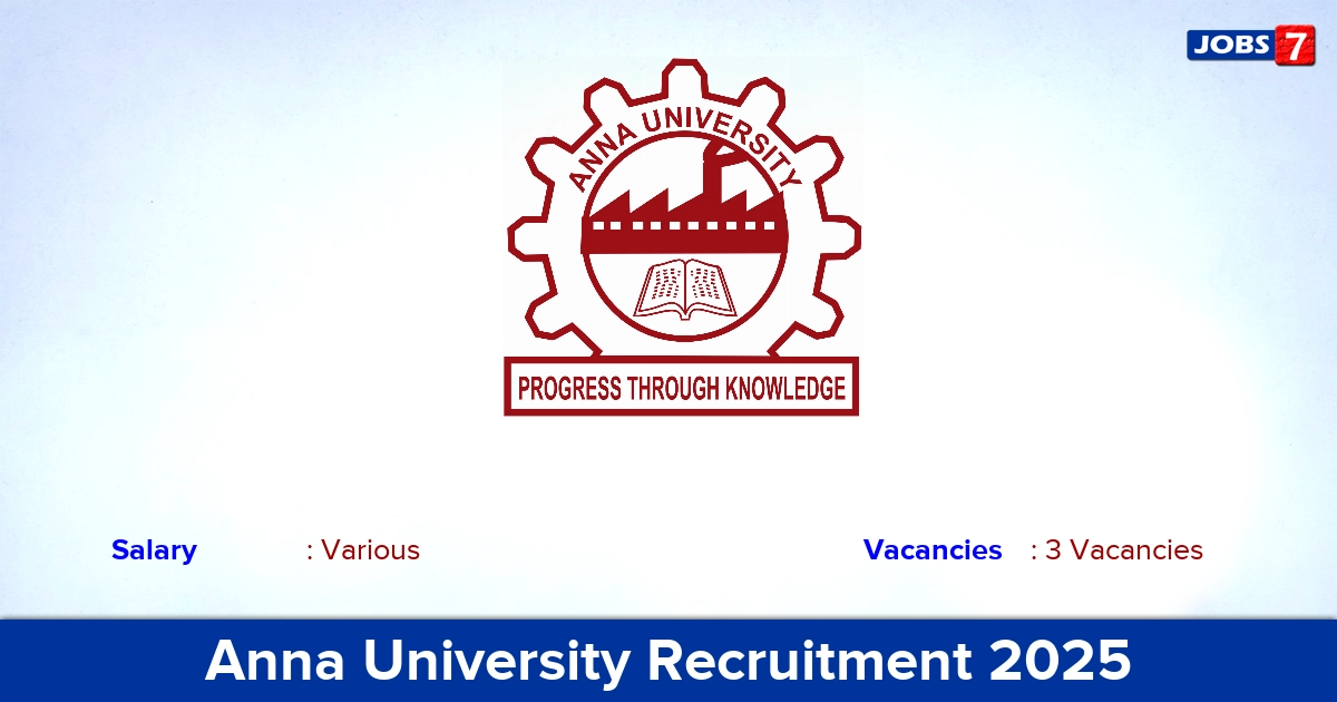 Anna University Recruitment 2025 - Apply Offline for Technical Assistant Jobs