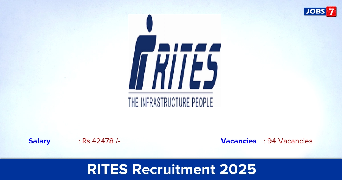 RITES Recruitment 2025 - Apply Online for 94 Technical Assistant Vacancies