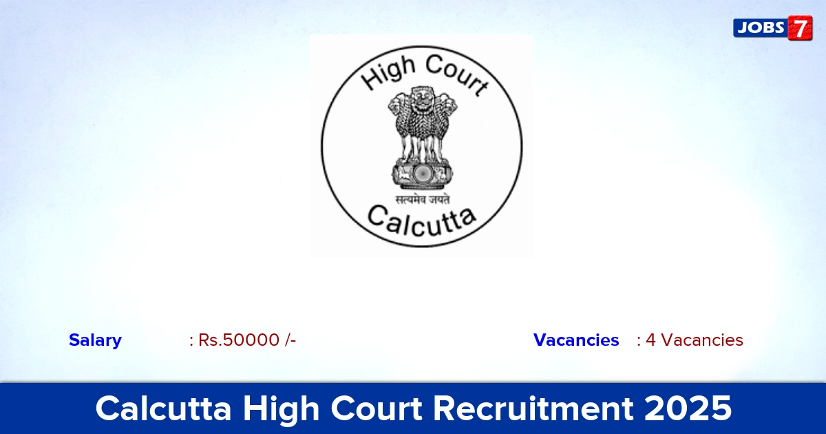 Calcutta High Court Recruitment 2025 - Apply for Translator Jobs