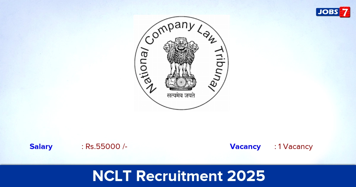 NCLT Recruitment 2025 - Apply Online for Assistant Registrar Jobs