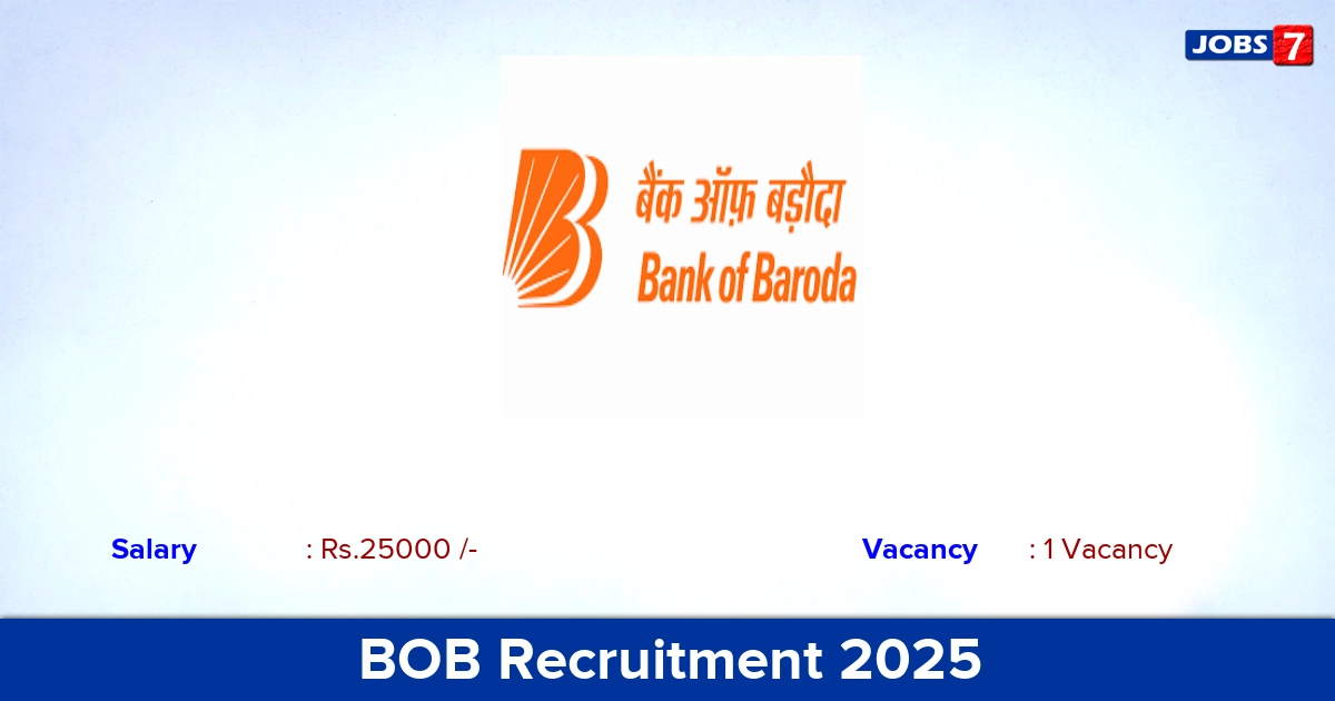 BOB Recruitment 2025 - Apply Offline for Counsellor Jobs