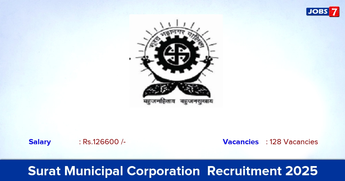 Surat Municipal Corporation  Recruitment 2025 - Apply Online for 128 Horticulture Assistant Vacancies