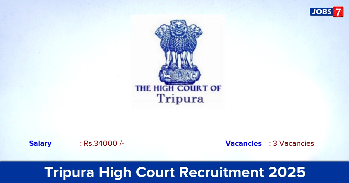 Tripura High Court Recruitment 2025 - Apply Online for Cook Jobs