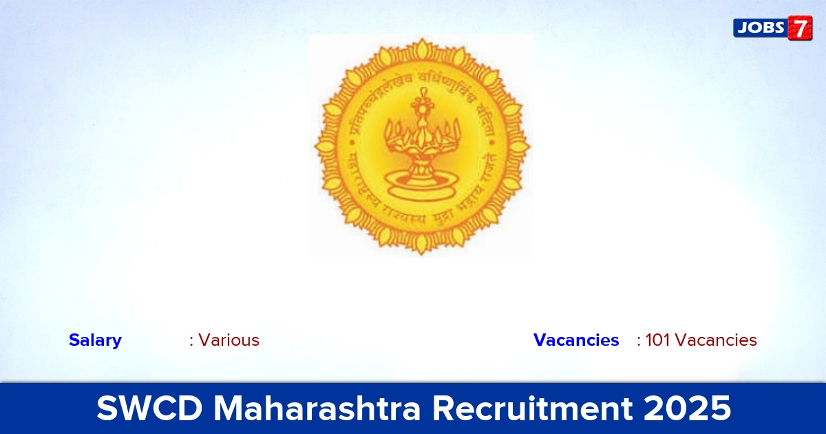 SWCD Maharashtra Recruitment 2025 - Apply for 101 Anganwadi Helper Vacancies