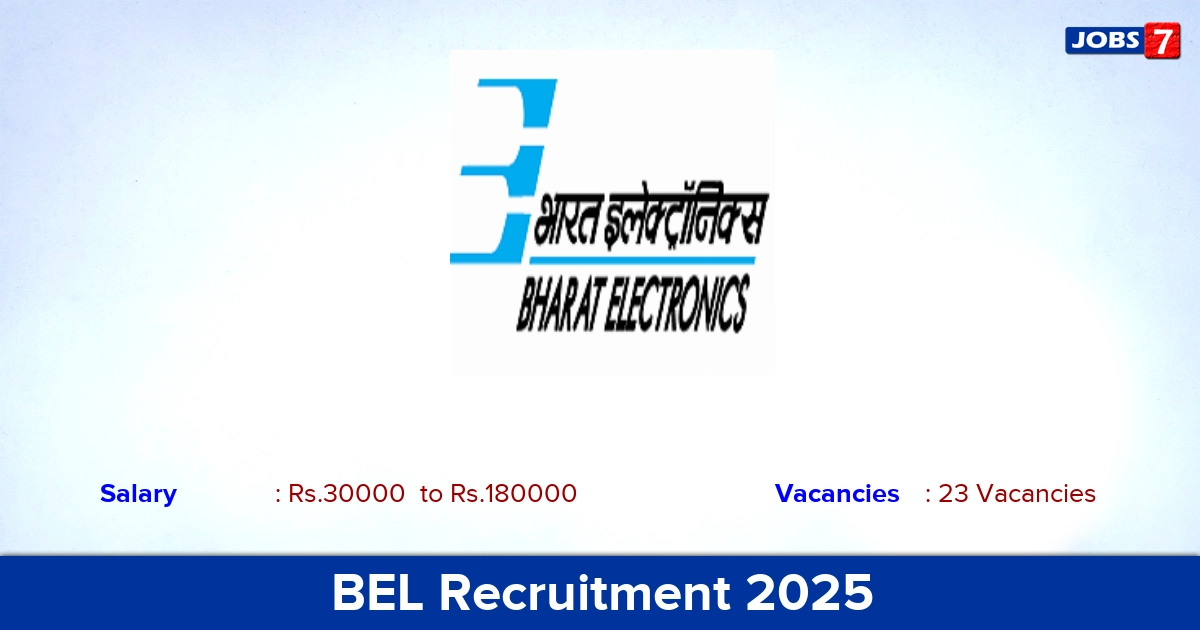 BEL Recruitment 2025 - Apply Offline for 23 Deputy Manager vacancies