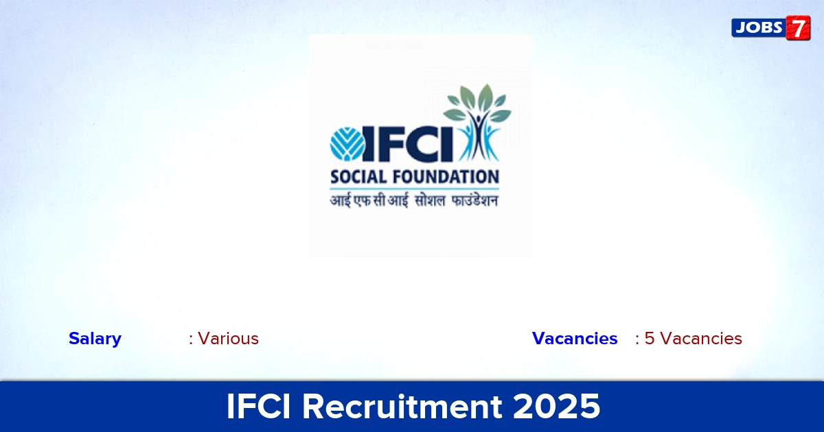 IFCI Recruitment 2025 - Apply Online for Director, Associate Jobs