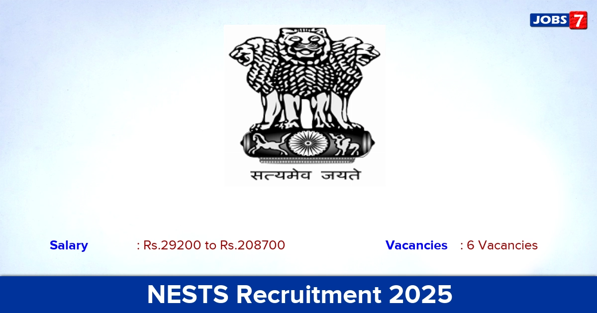 NESTS Recruitment 2025 - Apply for JE, AE, Executive Engineer Jobs