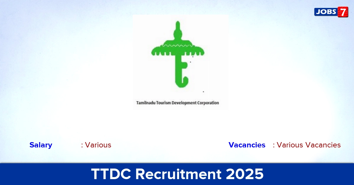 TTDC Recruitment 2025 - Apply Online for Manager Vacancies