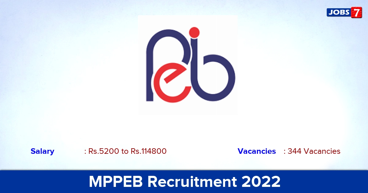 MPPEB Recruitment 2022 - Apply Online for 344 Chemist, Sanitation Inspector Vacancies