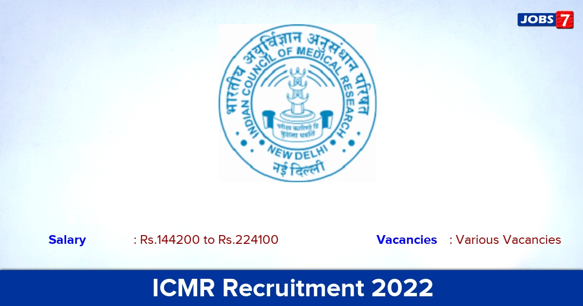 ICMR Recruitment 2022 - Apply Online Director Vacancies