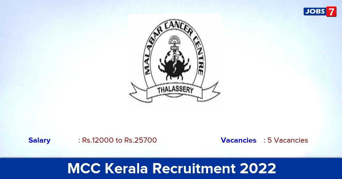 MCC Kerala Recruitment 2022 - Apply Online for Junior System Analyst, Resident Pharmacist Jobs