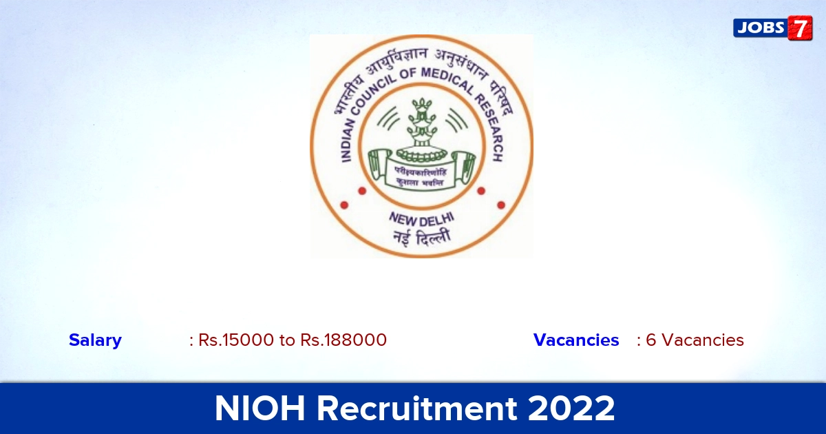NIOH Recruitment 2022 - Apply Offline for Project Technician Jobs