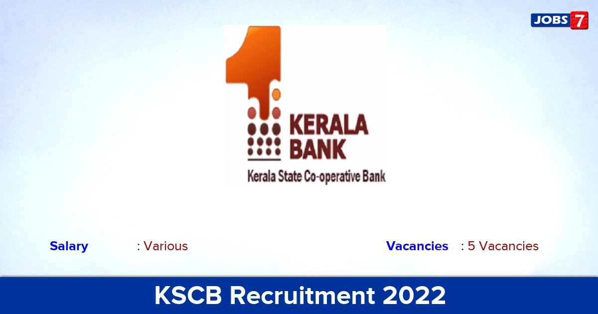 KSCB Recruitment 2022 - Apply Offline for Chief Finance Officer Jobs