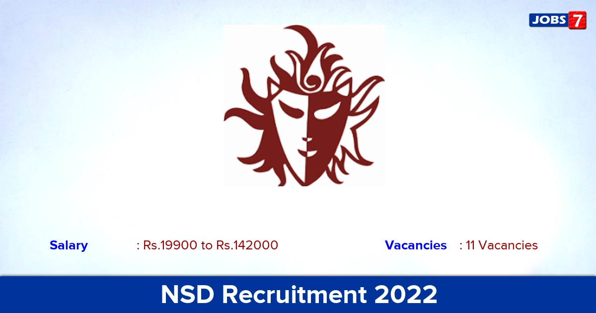 NSD Recruitment 2022 - Apply Online for 11 Assistant Registrar Vacancies