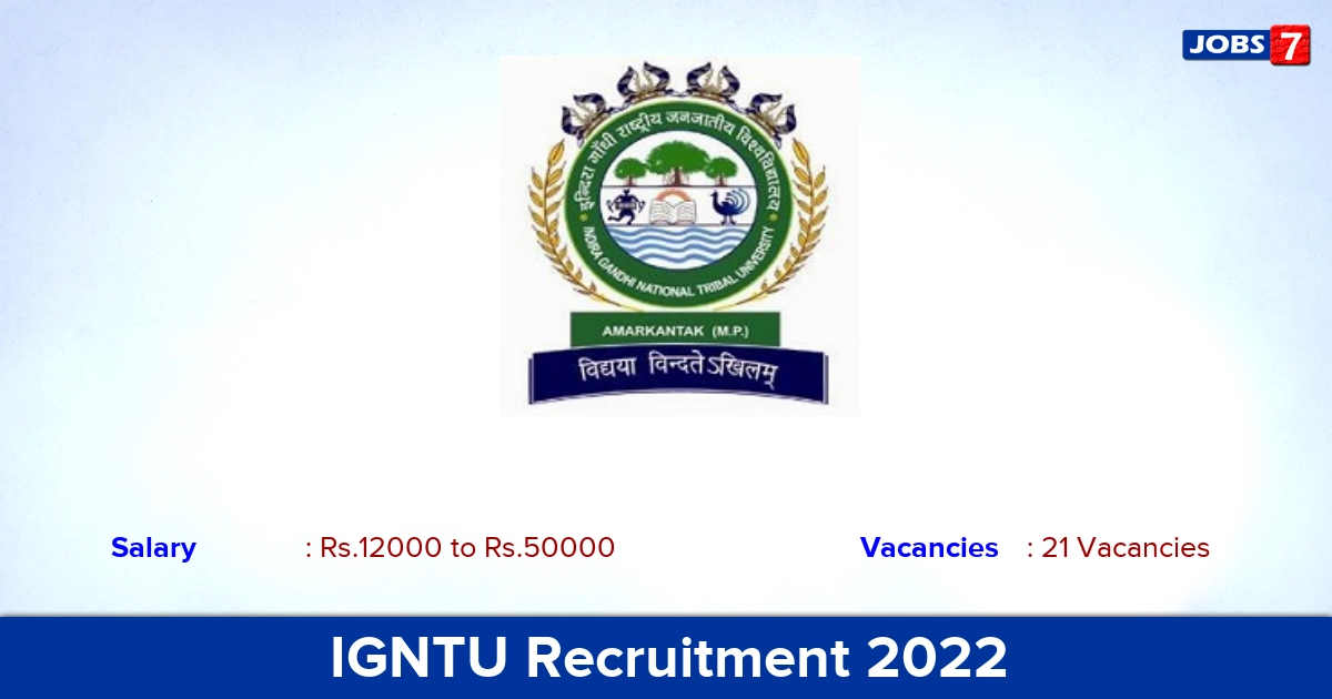 IGNTU Recruitment 2022 - Apply Online for 21 Zonal Coordinator, Cloud Developer Vacancies