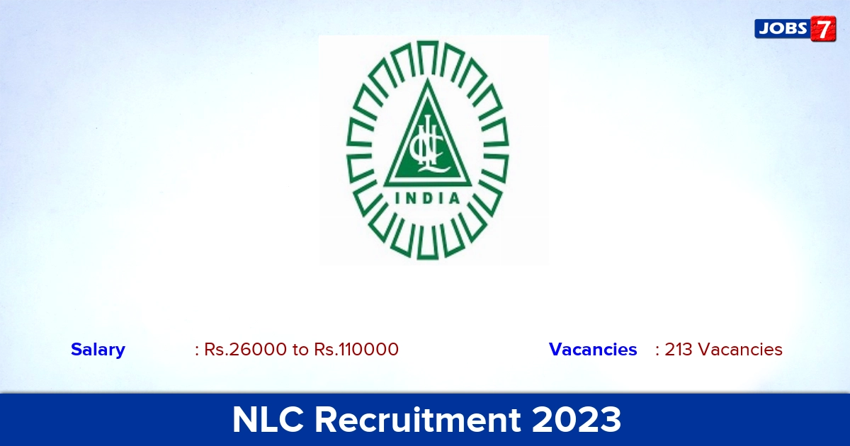 NLC Recruitment 2022-2023  Apply Online for 213 Sirdar, Junior Overman Vacancies!