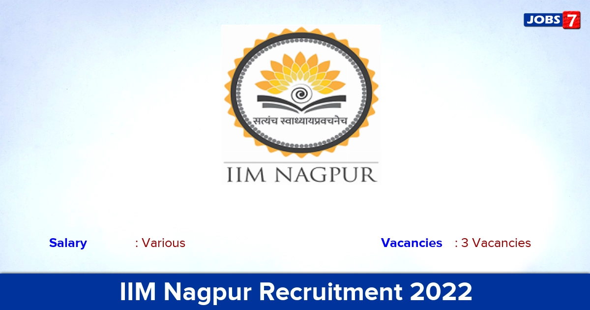 IIM Nagpur Recruitment 2022 - Apply Online for Professor Jobs