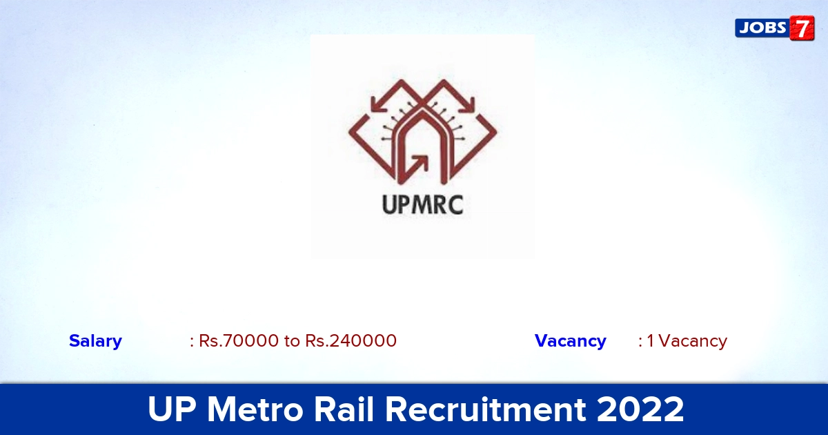 UP Metro Rail Recruitment 2022 - Apply Offline Deputy Chief Engineer Jobs