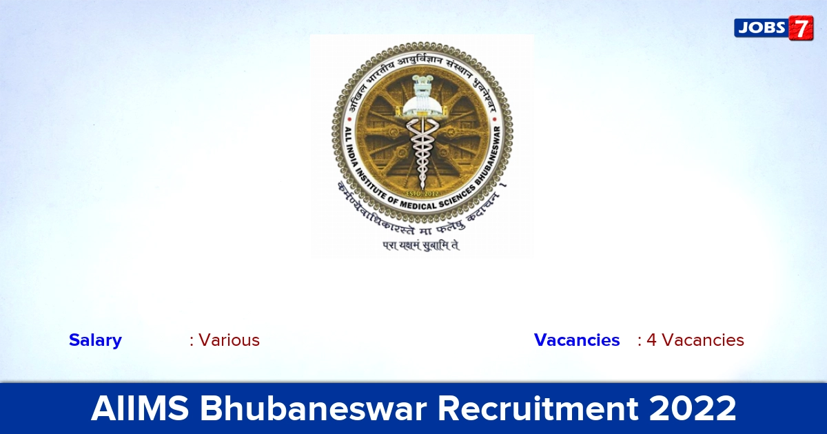 AIIMS Bhubaneswar Recruitment 2022-2023 - Apply Online for Antenatal Medical Officer, Senior Analyst Jobs
